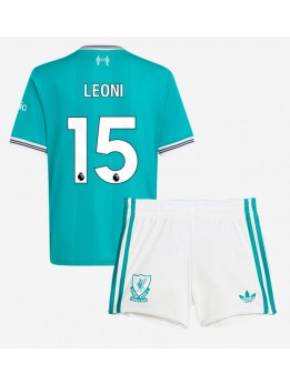 Billige Liverpool Giovanni Leoni #15 Tredjedraktsett Barn 2025-26 Kortermet (+ Korte bukser)